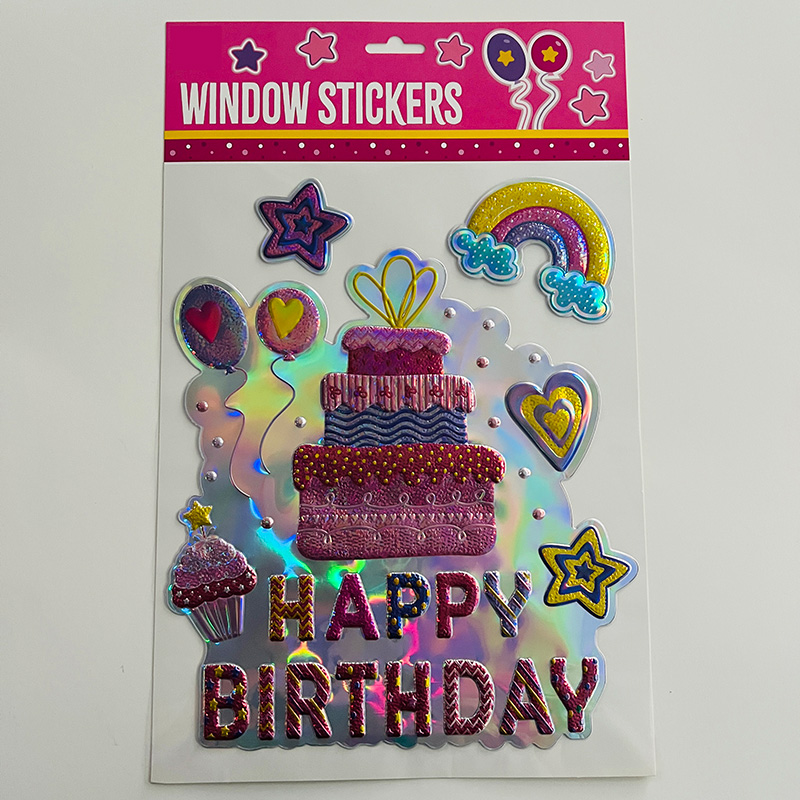3D立體貼-PVC貼紙 生日貼紙 PVC吸塑貼紙 PARTY裝飾貼紙